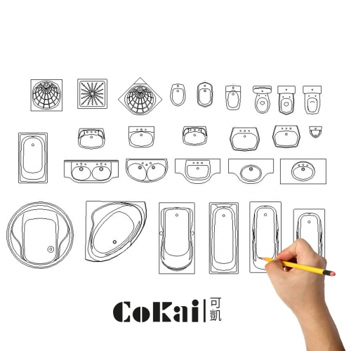 Beula Arkitec: Plantilla Cokai Sanitarios Esc 1:50 - 1:100 KJ-007