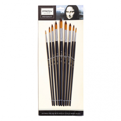 Beula Arkitec: Set x 9 Pinceles Artist Brush Bomega