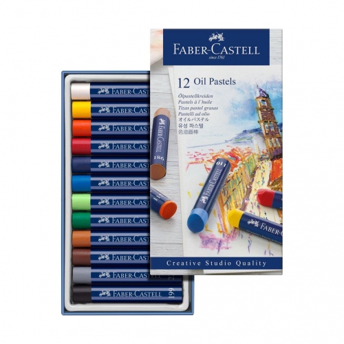 Beula Arkitec: Set x 12 Óleo Pastel Faber Castell Studio